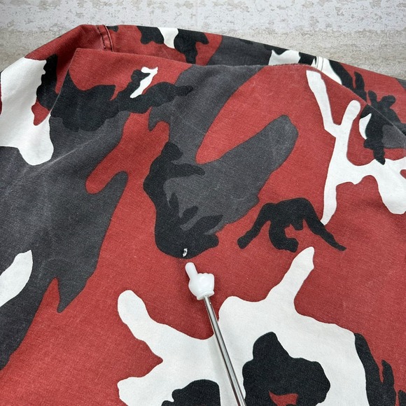 Vintage Military Camo Jacket Lightweight Made in USA Red Black M Regular 90s - Picture 6 of 7